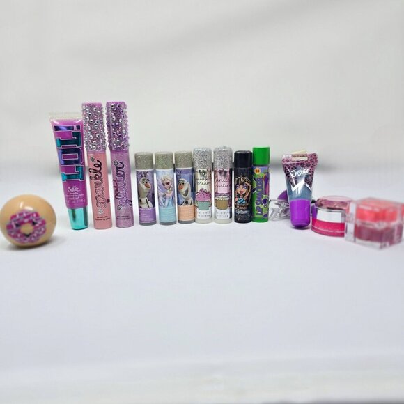 Lip Gloss ✦ Lip Balm Collection ✦ 14 Assorted Tubes & Pods Kids Glitter Set - Picture 7 of 7